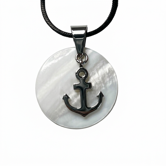 Collana NAVY SHIELD – Pendente Nautico in Resina e Acciaio | Eldra Milano