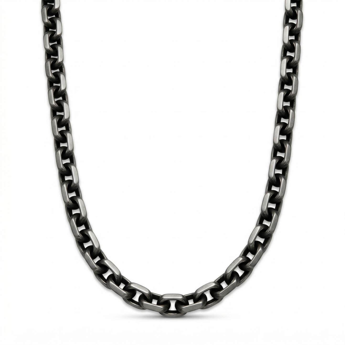 Collana IRON CORE – Catena Massiccia a Maglia Forzatina | Eldra Milano