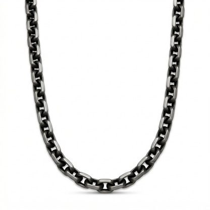 Collana IRON CORE – Catena Massiccia a Maglia Forzatina | Eldra Milano