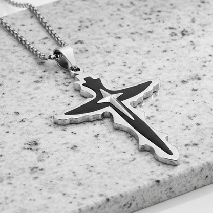 Collana GOTHIC SHARP CROSS Bicolor | Eldra Milano