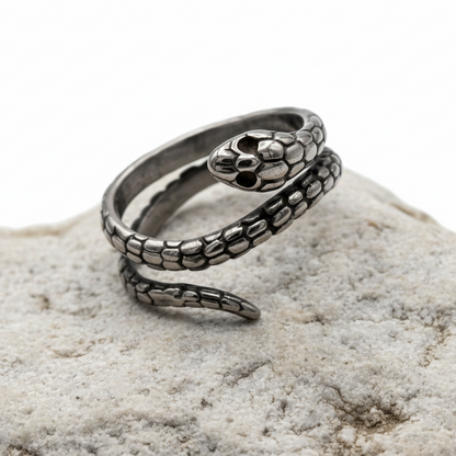 Anello SERPENT WRAP | Acciaio Inox Semi-Regolabile – Eldra Milano