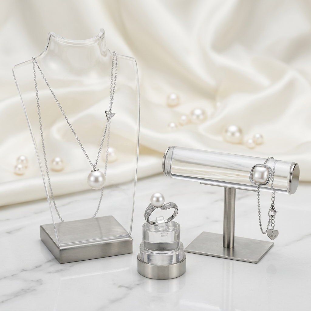 BUNDLE LUMINOUS ELEGANCE | Set Completo Royal Pearl, Pearl Embrace & Square Glow – Eldra Milano