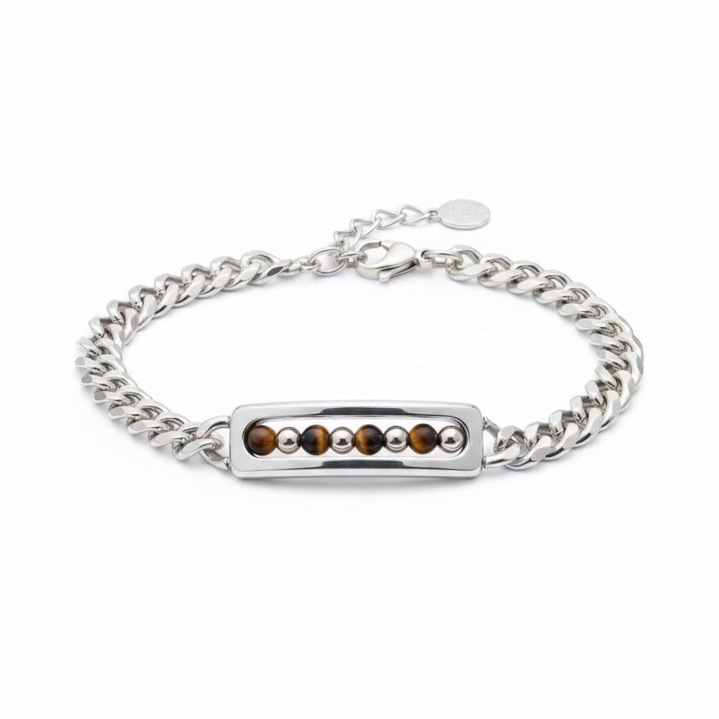 Bracciale con pietre naturali mobili