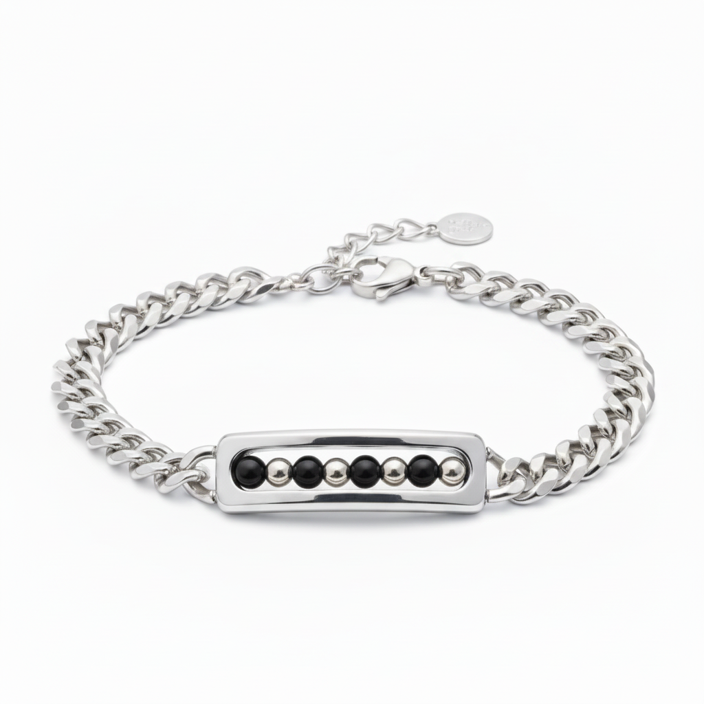 Bracciale con pietre naturali mobili