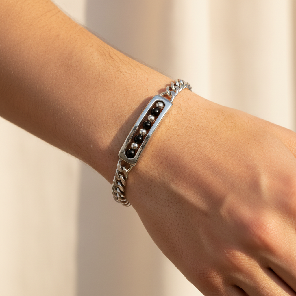 Bracciale con pietre naturali mobili