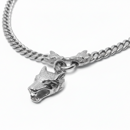 Collana WOLF SPIRIT | Acciaio Inox Massiccio Ultra-Spesso – Eldra Milano