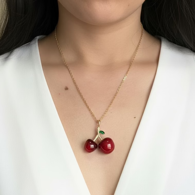 SET CHERRY POP | Combo Personalizzabile Collana e Orecchini in Acciaio Inox – Eldra Milano