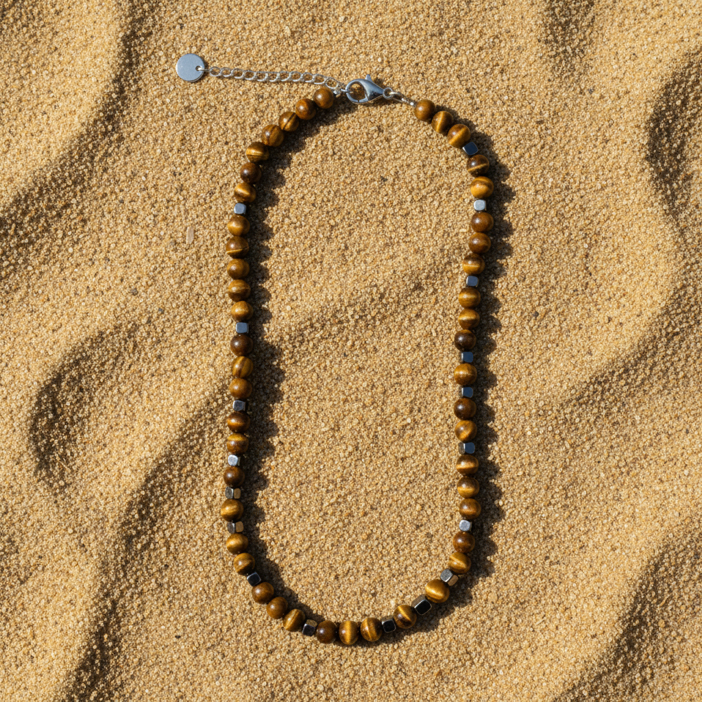 Collana CHROMA STONE | Pietre Naturali e Catena in Acciaio – Eldra Milano