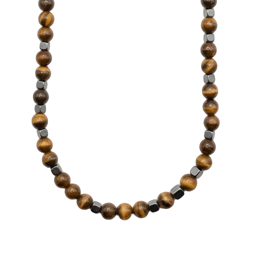 Collana CHROMA STONE | Pietre Naturali e Catena in Acciaio – Eldra Milano