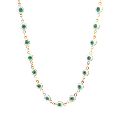 EYE PROTECT – Collana Girocollo con Occhio Greco Portafortuna – Eldra Milano