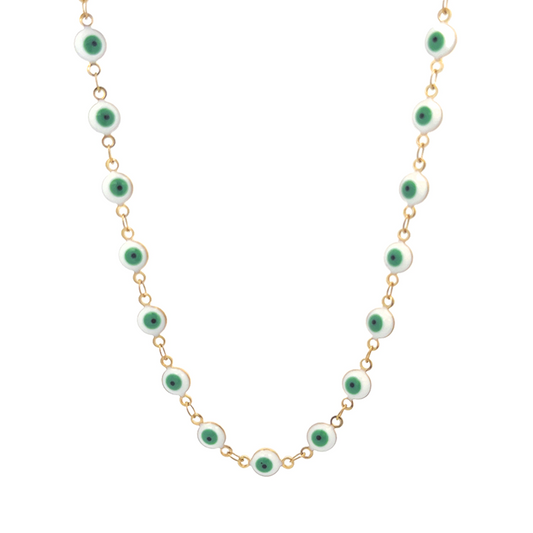 EYE PROTECT – Collana Girocollo con Occhio Greco Portafortuna – Eldra Milano