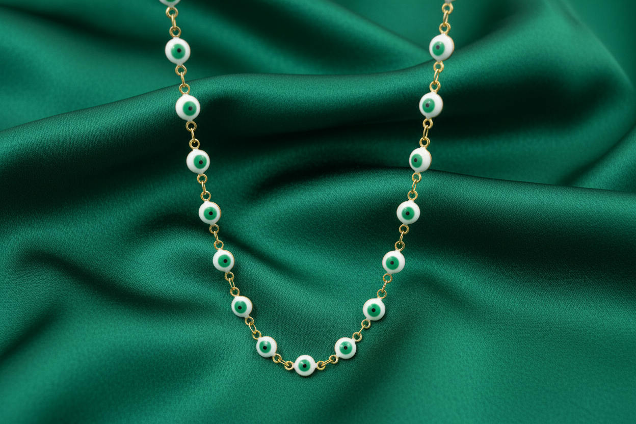 EYE PROTECT – Collana Girocollo con Occhio Greco Portafortuna – Eldra Milano