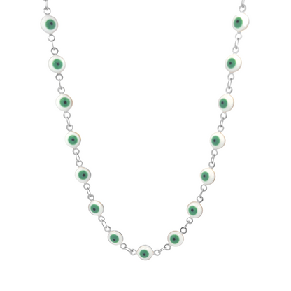 EYE PROTECT – Collana Girocollo con Occhio Greco Portafortuna – Eldra Milano