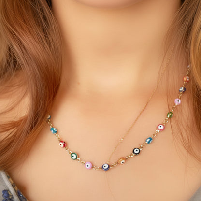 EYE PROTECT – Collana Girocollo con Occhio Greco Portafortuna – Eldra Milano