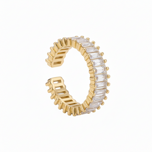 GLOW HALO – Anello Regolabile Eternity con Zirconi Baguette – Eldra Milano