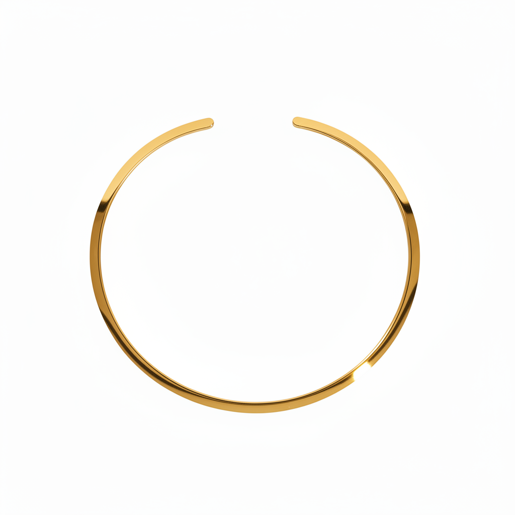 GLOW RIGID COLLAR – Girocollo Rigido Minimal in Acciaio (Tondo o V-Shape) – Eldra Milano