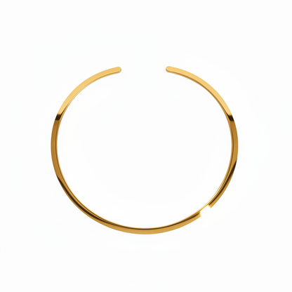 GLOW RIGID COLLAR – Girocollo Rigido Minimal in Acciaio (Tondo o V-Shape) – Eldra Milano