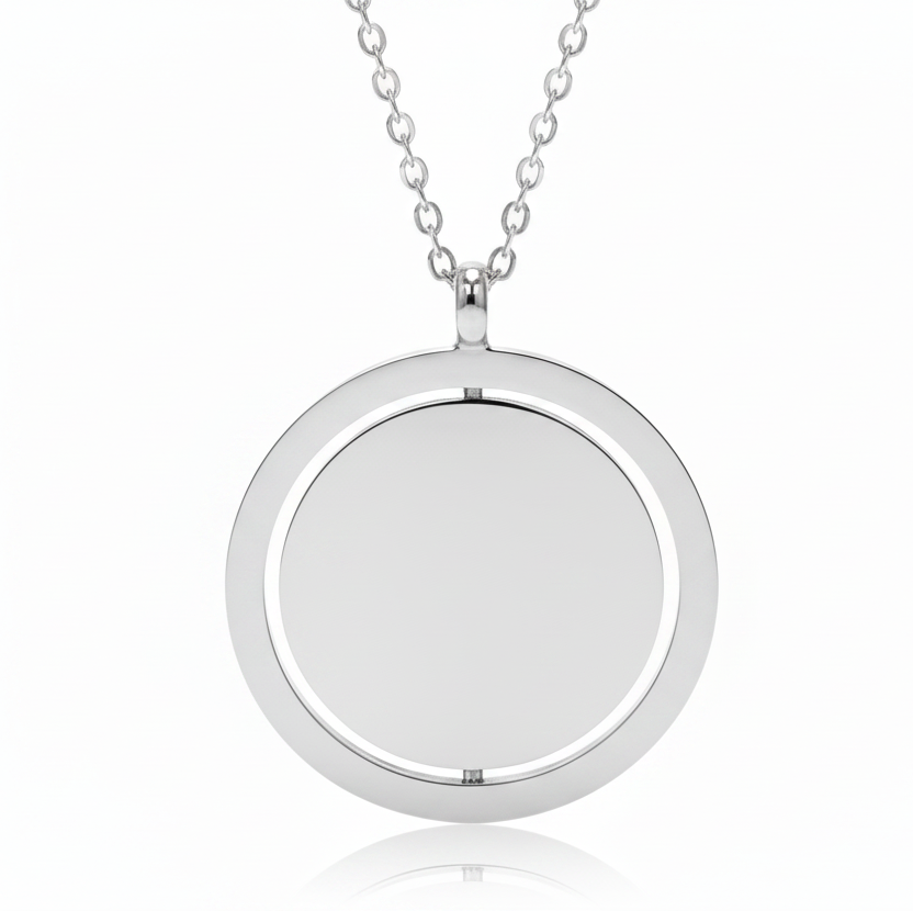 Collana ciondolo girevole da incisine