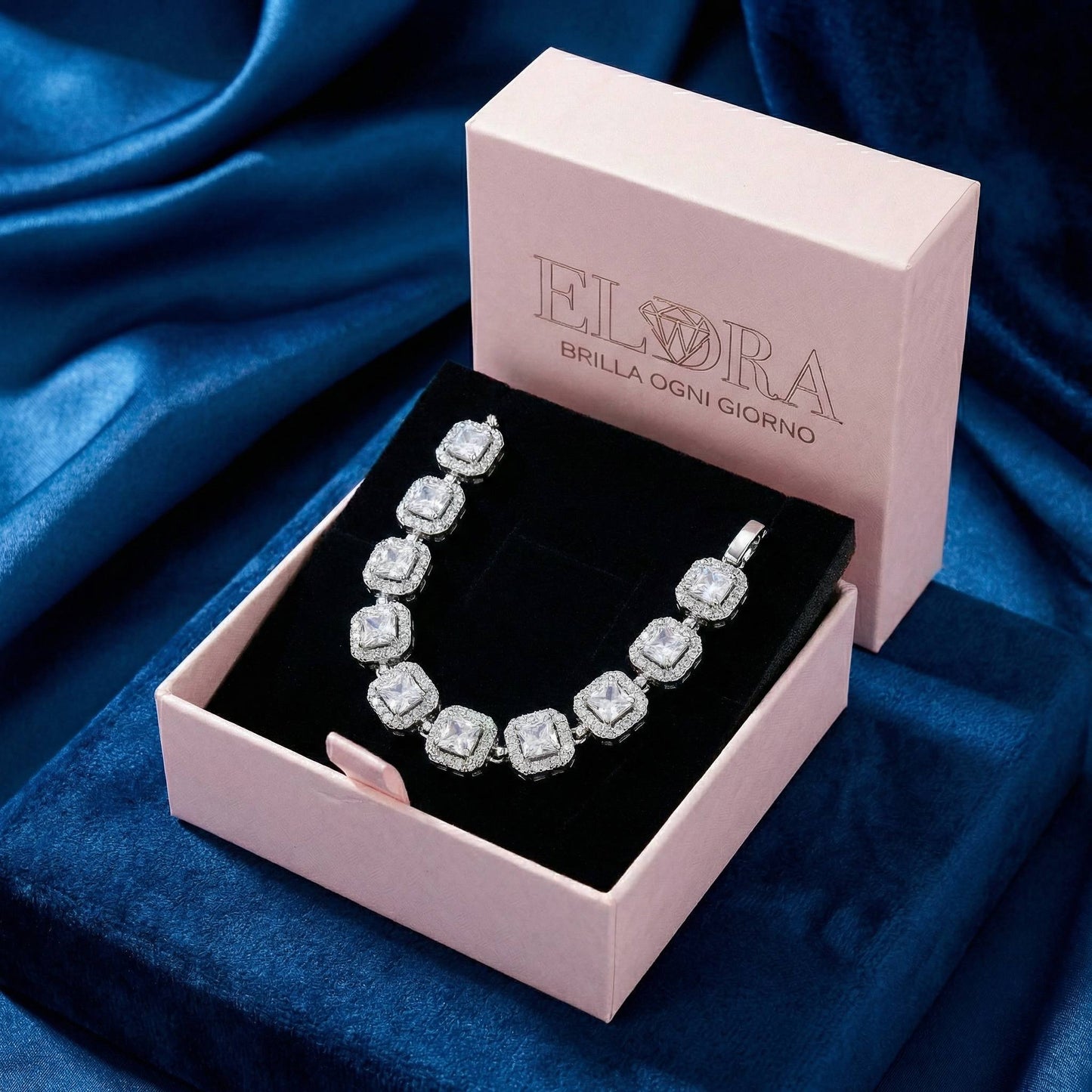 Bracciale "Luce Imperiale" – Quadrato con Zirconi