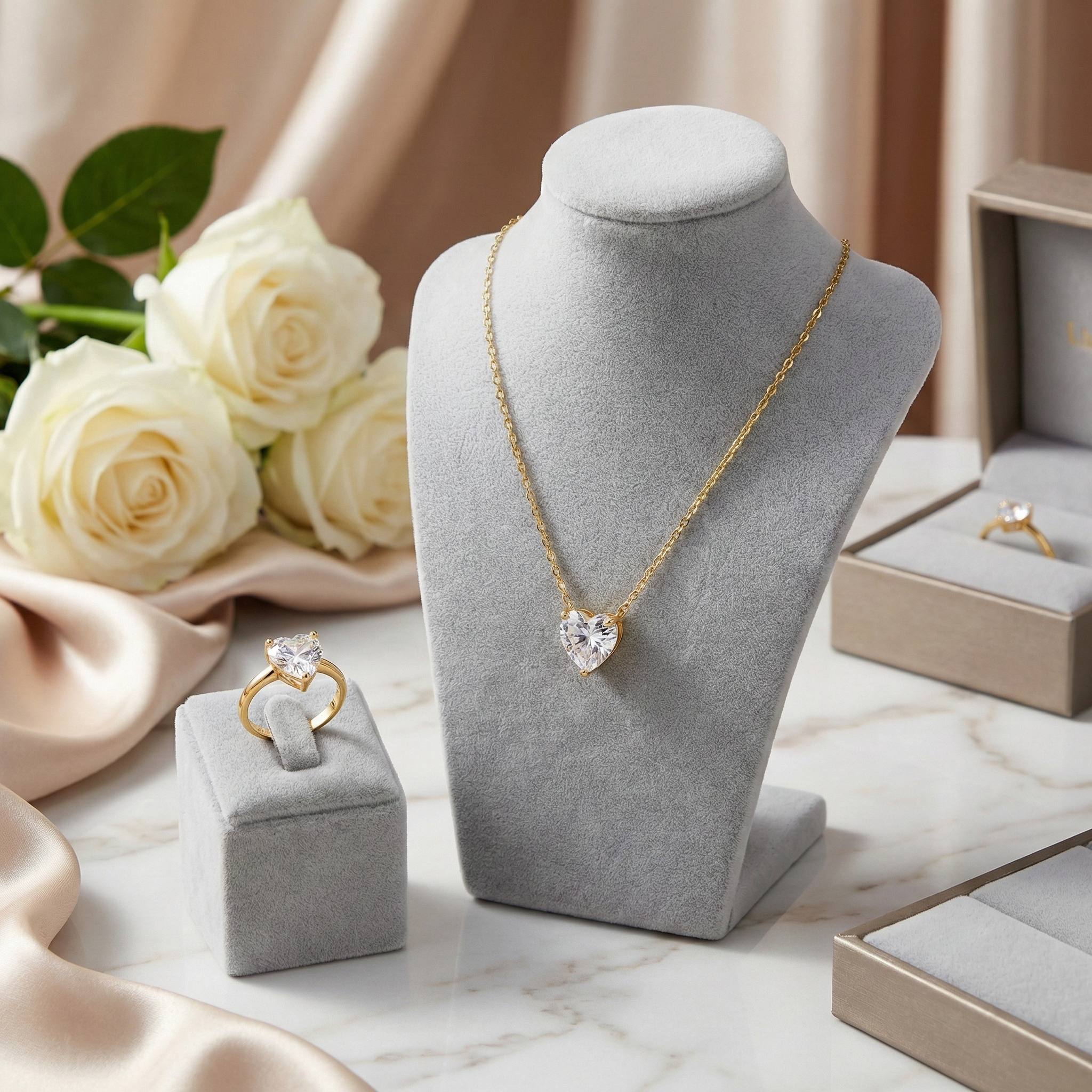 Set Simple Heart - Combo Collana + Anello