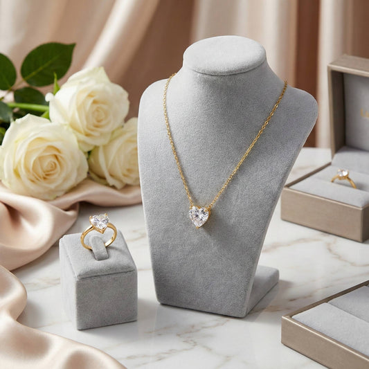 Set Simple Heart - Combo Collana + Anello