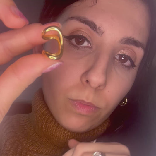 COMBO ESSENTIAL CUBE | Set Anello & Ear Cuff Singolo in Acciaio Inox – Eldra Milano