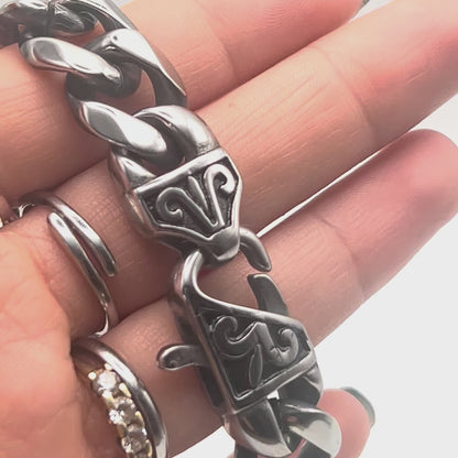 Bracciale BOLD CURB | Grumetta Massiccia in Acciaio Inox – Eldra Milano