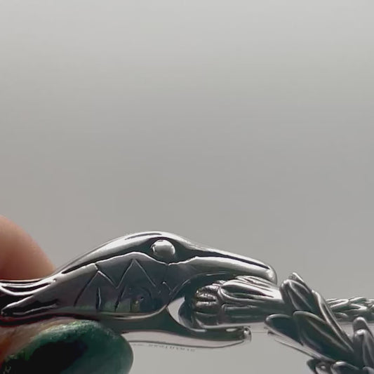 Collana SERPENT SCALE Silver | Acciaio Inox Massiccio Punk Style