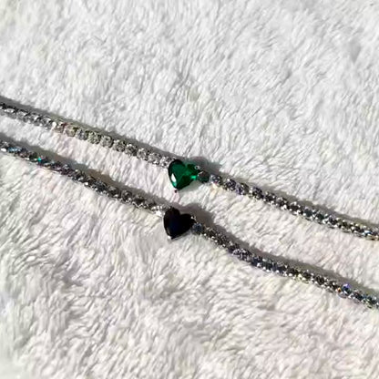 Bracciale Tennis Heart Gem | chiusura con cursore