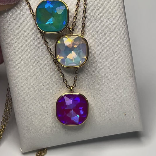 Collana SHINE – Luce Mediterranea con Gemma Quadrata | Eldra Milano