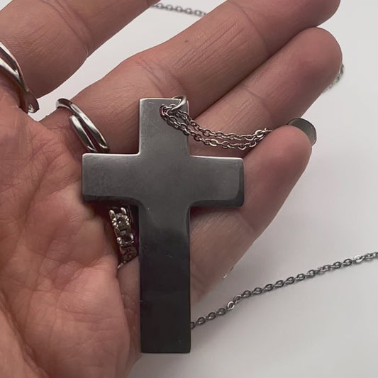 Collana DOUBLE CROSS MAXI | Doppia Croce asimmetrica – Eldra Milano