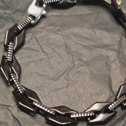 MECHANICAL BLACK – Bracciale Industrial in Acciaio Inox Nero - Eldra Milano