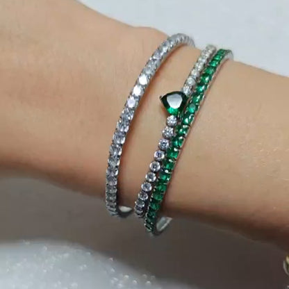 Bracciale Tennis Heart Gem | chiusura con cursore