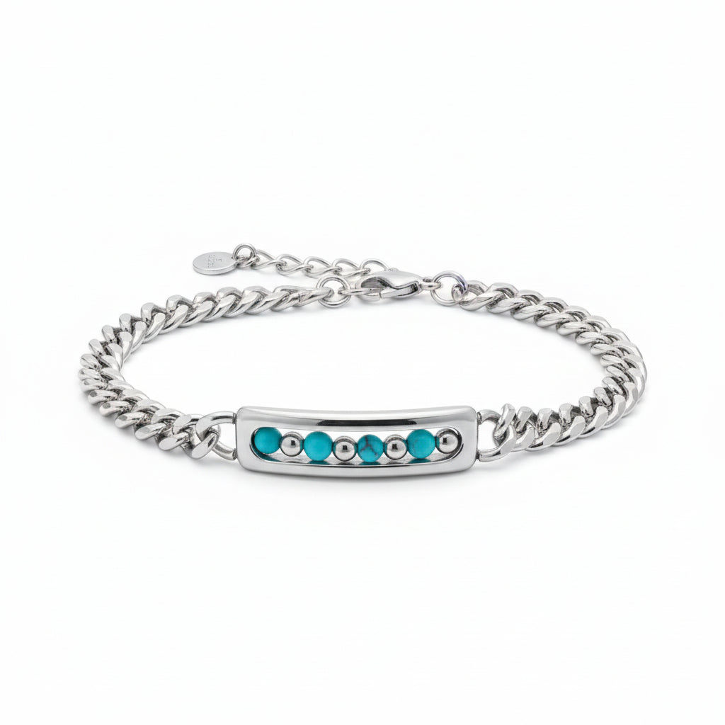 Bracciale con pietre naturali mobili