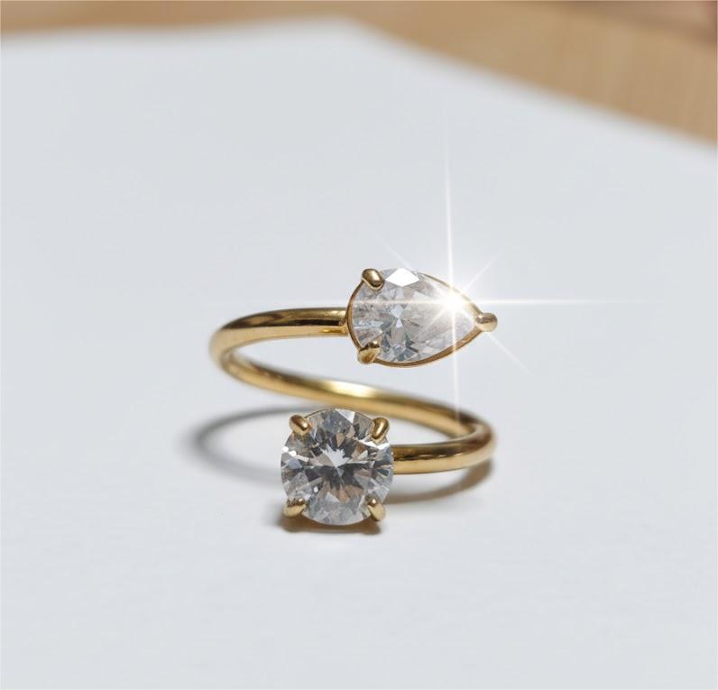 Anello "Due Anime" - Regolabile - Eldra Milano